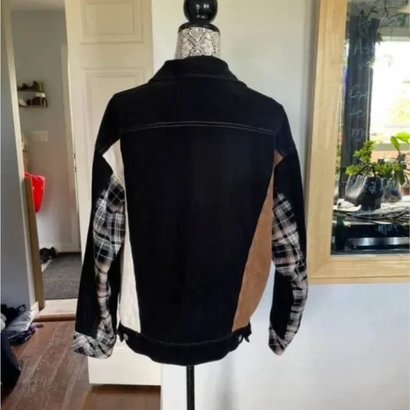 New Organic Cotton Panelled Colorblock Corduroy Jacket Coat. Medium - Picture 5 of 5